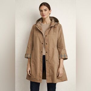 BURBERRY of LONDON Blue label Nova Check Hooded Trench Coat NO BELT M / L / XL